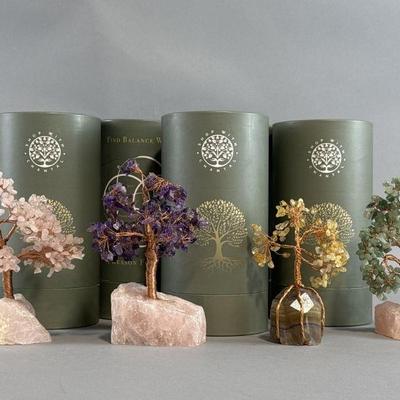 Lot 465 | 6 Crystal & Copper Wire Tree Sculptures
