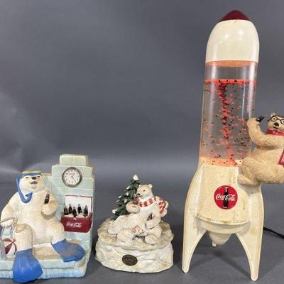 Lot 111 | Coca-Cola Polar Bear Light, Clock & Music Box
