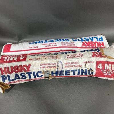 Lot 195 | 2 Rolls of 10 ft by 100 ft 4 Mil Plastic Sheeting
