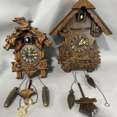 Lot 117 | Two Reproduction Cuckcoo Clocks Wood & Resin
