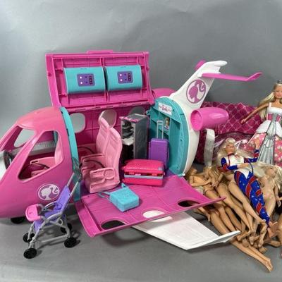 Lot 75 | Barbie Airplane, Barbie Dolls & More
