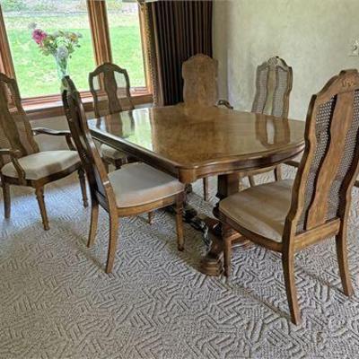 Bernhardt Burled Dining Set .jpg