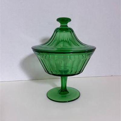 Green Pedestal Candy Dish .jpg