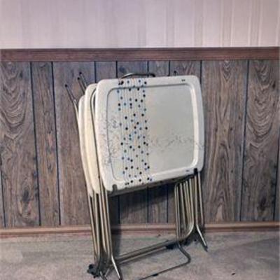 Mid Century Cal-Dak TV Tray Set with Stand.jpg