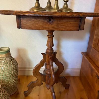 In Person Sale-Antique Pine Accent Table
