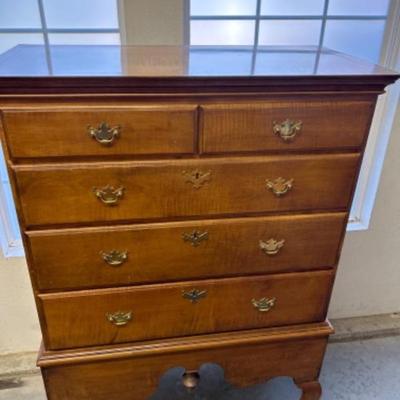 Sale Photo Thumbnail #45: Vintage Harden Chippendale Highboy Dresser-Online Auction