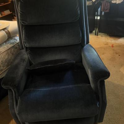 Dark blue recliner!  Like new!