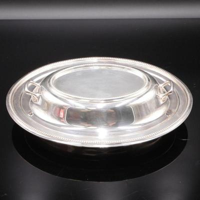 Gorham Silver Plated Oval Lidded Serving Dish