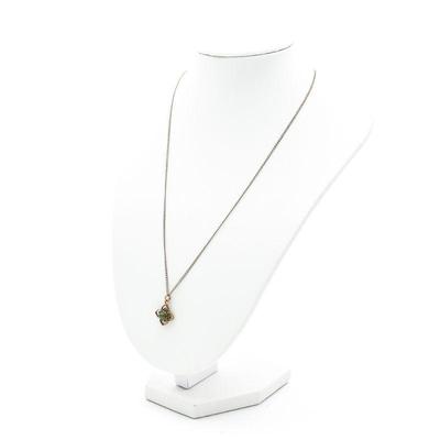 1/20 12K Gold Sarah Coy Jade Flower Necklace