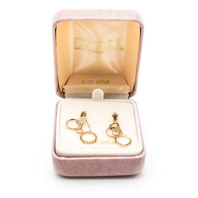 14K Gold Jacmel Circle Dangle Earrings