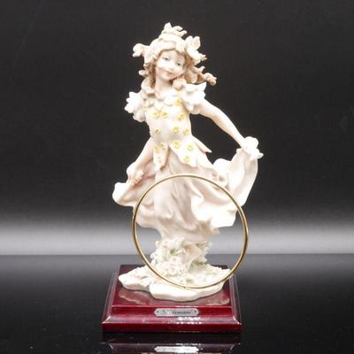 1986 Giuseppe Armani "Free Wheeling" Girl with Hoop Figurine