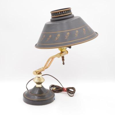 French Empire Adjustable Brass Desk Lamp