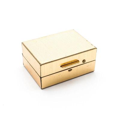 Vintage Etched Metal Jewelry Box