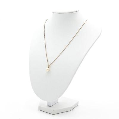 1/20 12K Gold Filled Cultured Pearl Sweetheart Necklace by Robbins