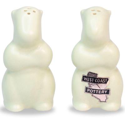 Set of Ceramic Squirrel Salt and Pepper Shakers by West Coast Pottery - 2.5"