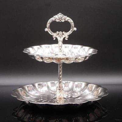 F. B. Rogers Silver Plated Mute Servant Dish