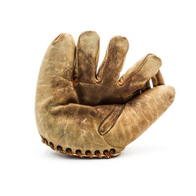 Vintage 1940s Leather Baseball Mitt - Dandux Sporting Goods