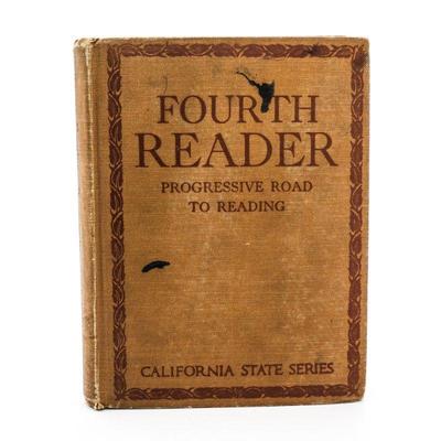 Antique Text Book - Fourth Reader - Progressive Road to Reading -1920s