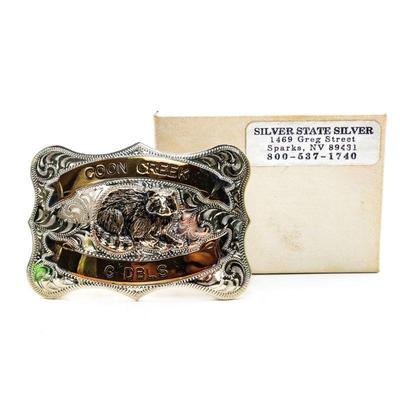 Silver State Silver SSS German Silver Belt Buckle