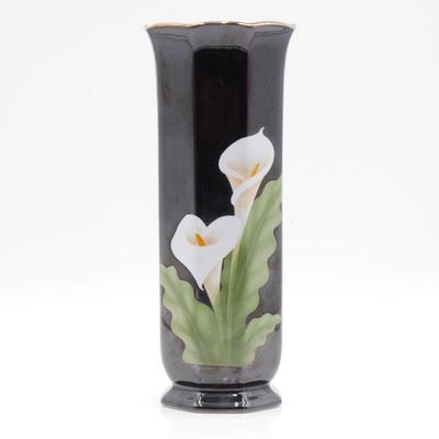 1980's Otagiri Japan Hexagonal Ceramic Vase