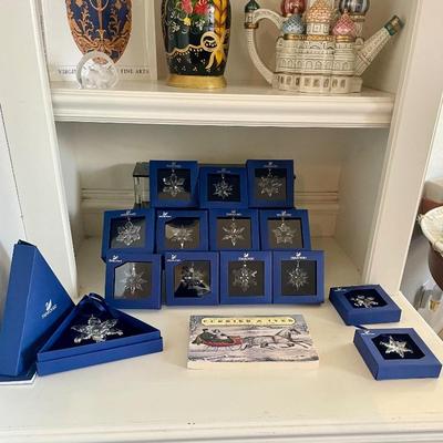 Swarovski crystal snowflakes 
