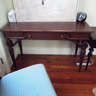 HENRY LINK BEAUTIFULLY MADE BULBOUS TURNED WOOD TABLE DESK