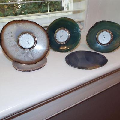AGATE STONE WITH CLOCK
