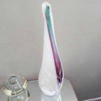 MURANO ART GLASS VERY TALL UNIQUE VASE SCULPTURE