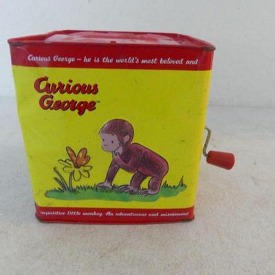 Vintage Schylling Curious George Jack-in-the-Box