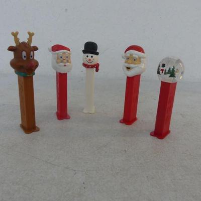 Vintage PEZ Dispensers - Christmas Theme - 5 in All