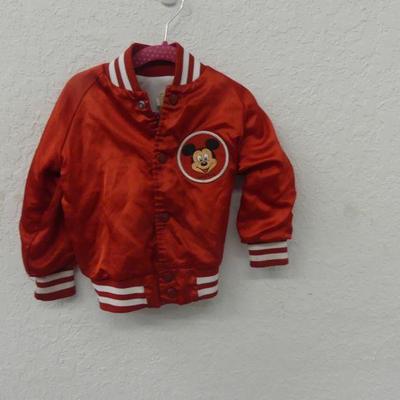 Vintage Chalk Line Mickey Mouse Varsity Jacket - Red - Size 3