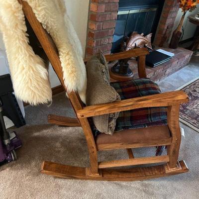 Wood rocking chair