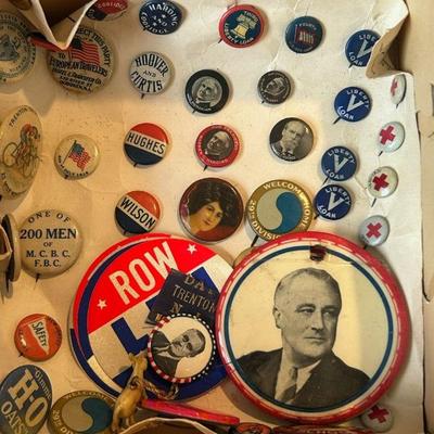 Vintage buttons political 