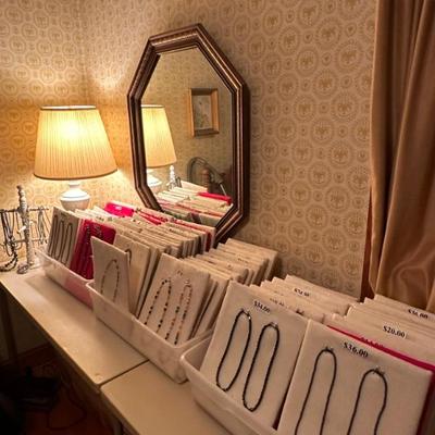 Ignore prices as seen. See previous pic of jewelry table