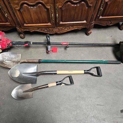 #2500 • (3) Shovels and (1) Troy-Bilt Weed Whacker
