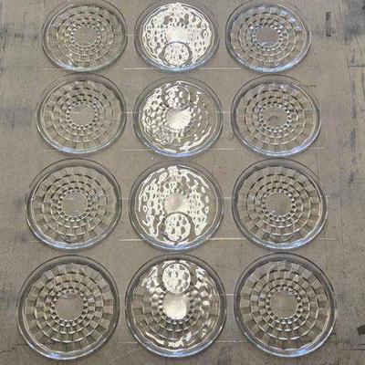 #4510 • (12) Whitehall Snack Plates Glass
