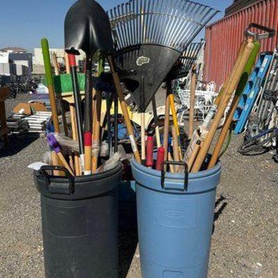 #80200 • 2 Bins of Yard Tools
