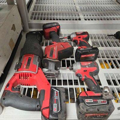 #2504 • Milwaukee M18 Power Tools with Batteries
