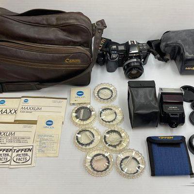 #1806 • Camera, Bag, Lenses, Flash, Covers & Pamphlets
