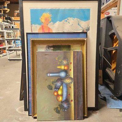 #2496 • (4) Paintings and Framed Photos
