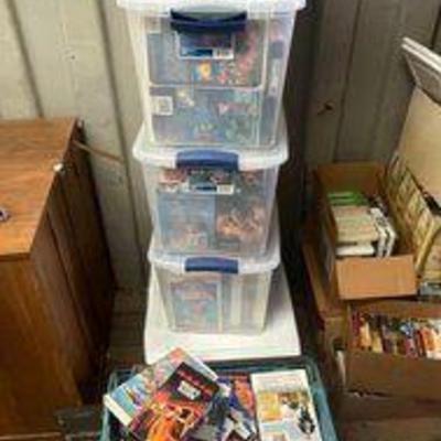 #7584 • (6) Totes of VHS Movies
