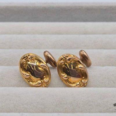 #806 • 10K Gold Cufflinks, 2.44g
