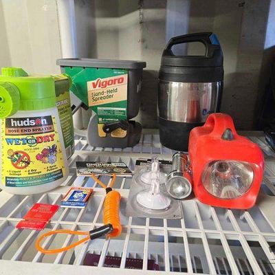 #4542 • Hose End Sprayer, Handheld Spreader, Flashlights & More
