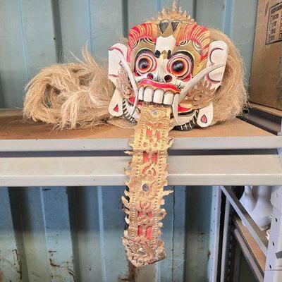 #3034 • Rangda Mask With Tongue
