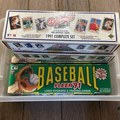 #7078 • (4) 1991 Baseball Card Collections
