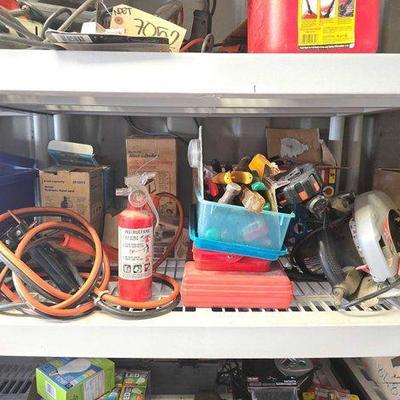 #7054 • Power Tools, Hand Tools, Jacks, Fire Extinguisher, Jumper Cables and More
