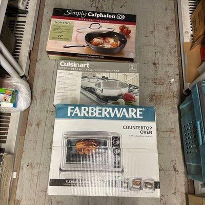 #7228 • NEW!!! Jumbo Fryer, Stainless Cookware & Countertop Oven
