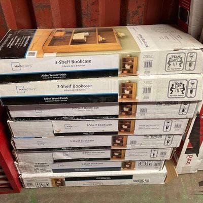 #6506 • (8) 3-Shelf Bookcases
