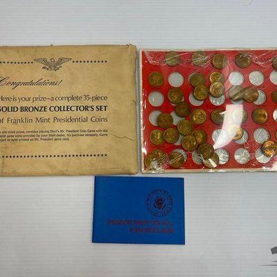 #1602 • Over 30 Solid Bronze Presidential Collector Coins
