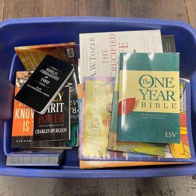 #7574 • Tote Full of Religious Books
